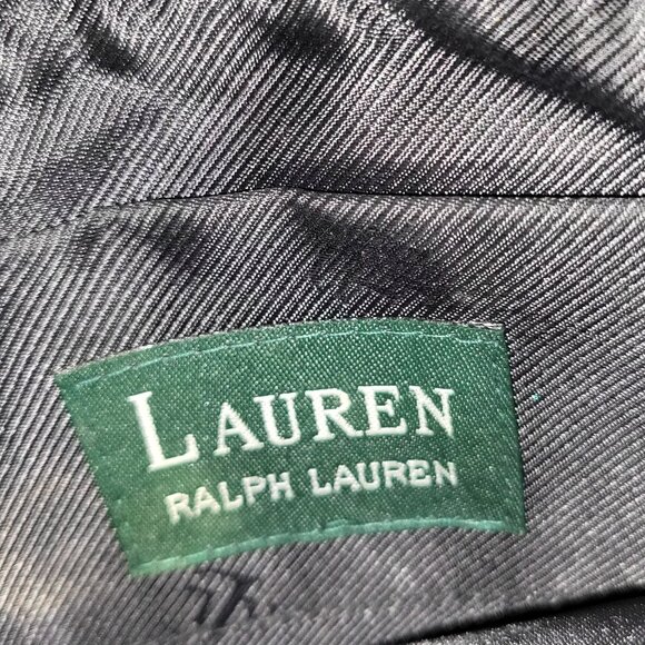 Lauren Ralph Lauren Black Satin Gold Accent, Small Clutch Purse (LIKE NEW) - Picture 5 of 6